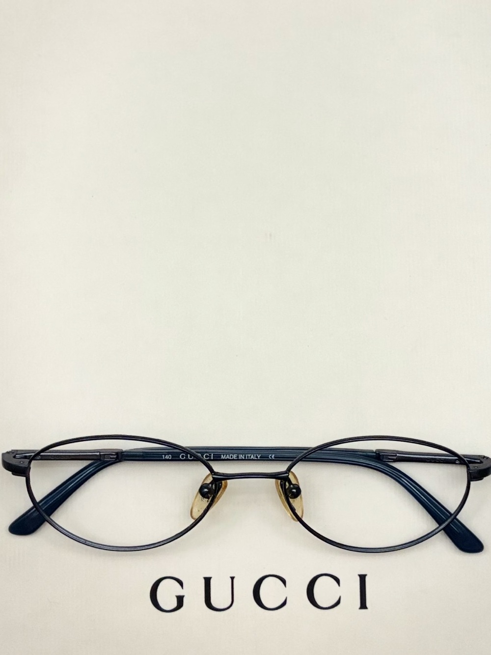 Gucci Metal Oval Glasses No Lenses